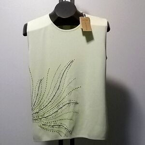 Classic & Comfortable 1pc Lime Green Sleeveless shell blouse by Cathaya